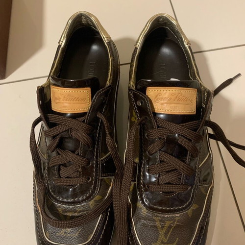 Louis Vuitton sneakers used, Monogram canvas brown, size 38.5