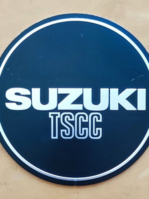 Suzuki TSCC engine cap emblem/sticker new