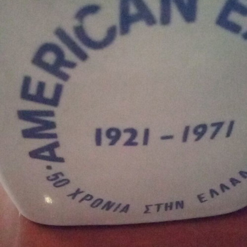 American Express vintage commemorative ceramic ashtray 1921-1971