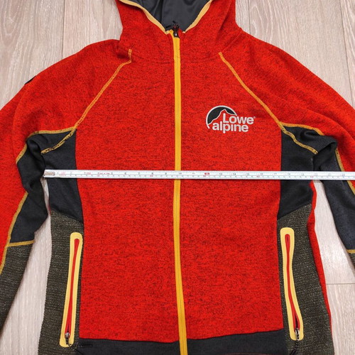 Lowe Alpine technical fleece jacket size M like new, red and orange