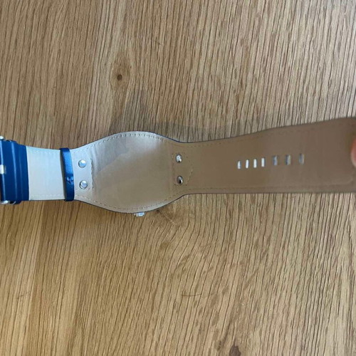 Ανδρικό ρολόι Season Time Power 48mm με μπλε δερμάτινο λουράκι καινούργιο