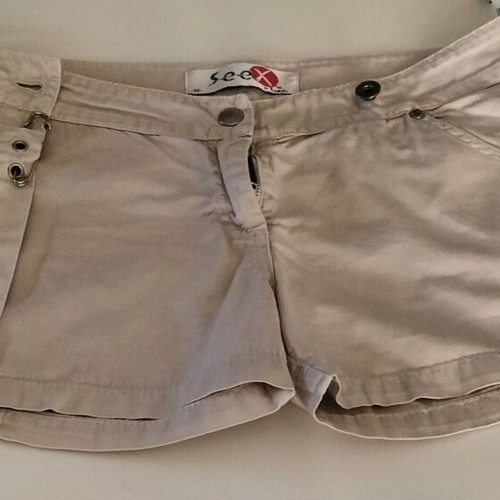 Women's shorts XS and skort M used beige set with free eye bracelet
