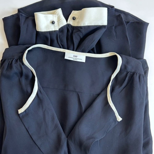 Day by Malene Birger silky blouse size S like new, black