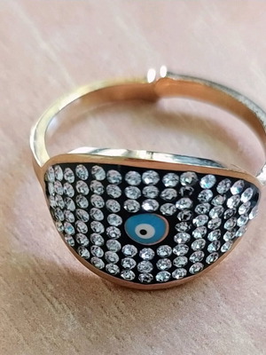 Ring with stones Eye design adjustable to all sizes