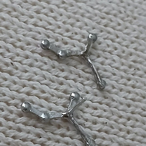 Earrings constellation design with pink and purple rhinestones like new