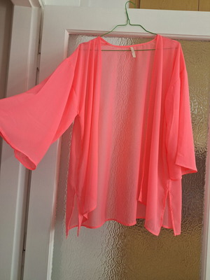 Neon kimono Bershka like new, size S, pink