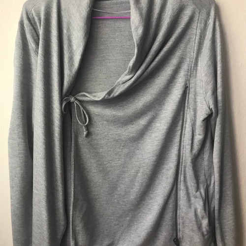 Pink Woman cardigan grey melange like new, size S