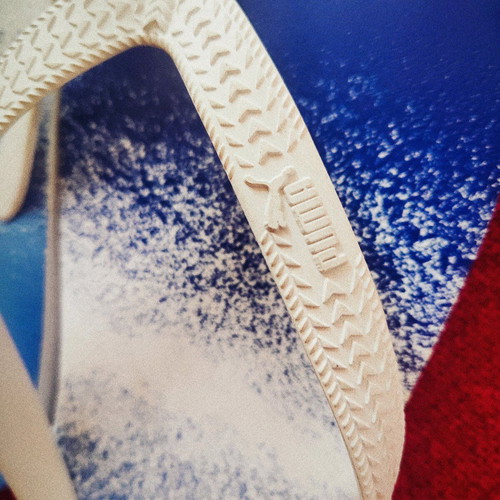 Puma flip-flops size 43 new, white and blue