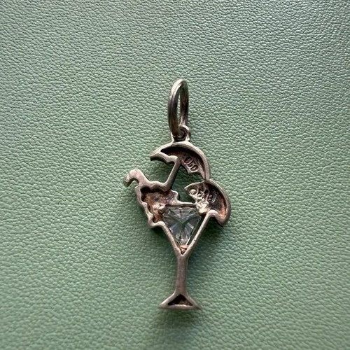 Silver 950 Necklace Pendant like new, cocktail design