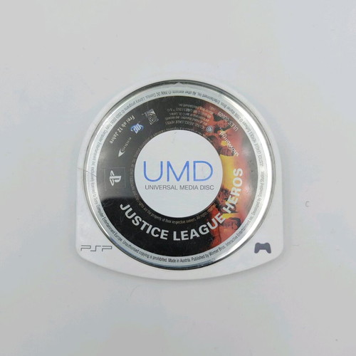 Justice League Heros PSP game used, fully functional umd