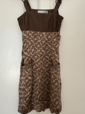 Zara TRF Y2K Geometric Print Mini Dress with Deep Pockets, Like New