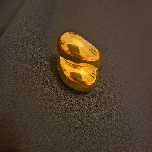Steel ring gold color new