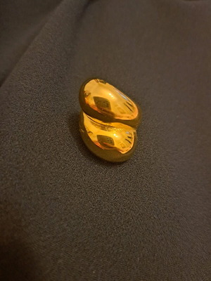 Steel ring gold color new