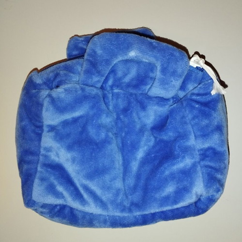 Plush bag like new, blue, small size