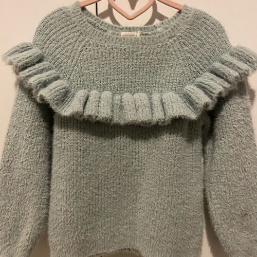 Orchestra girls' sweater like new, size 116 cm, light green