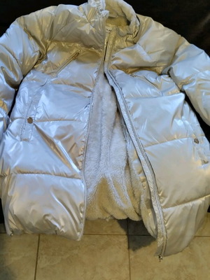 Energiers kids jacket used, silver, for 14-year-old girl
