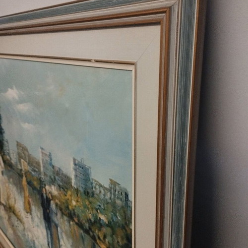 Painting The Walk used on canvas with wooden frame