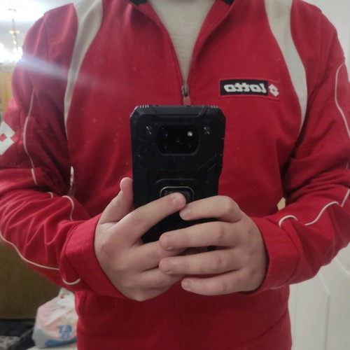 Lotto red jacket used, size M