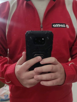 Lotto red jacket used, size M
