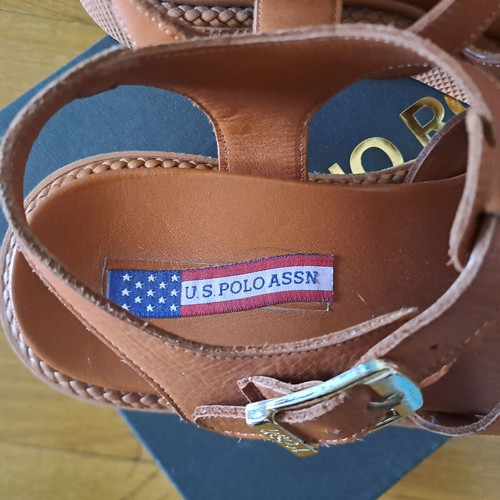 Us polo assn sandals like new, natural leather, size 36, beige