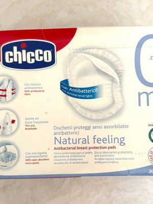 Επιθέματα στήθους Chicco αντιβακτηριακά καινούργια, πακέτο 30