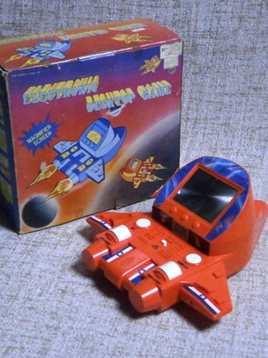 Electronic Desktop Car Race Game LCD vintage new with box battery functional