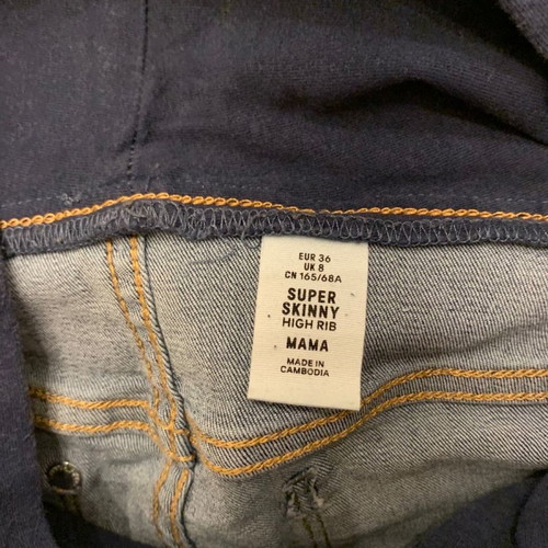H&M maternity pants used, blue, in excellent condition
