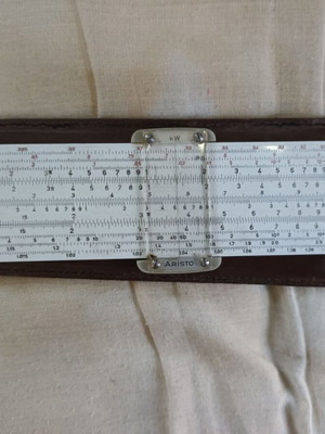 Vintage Aristo Nr 868 Logarithmic Slide Rule like new with case