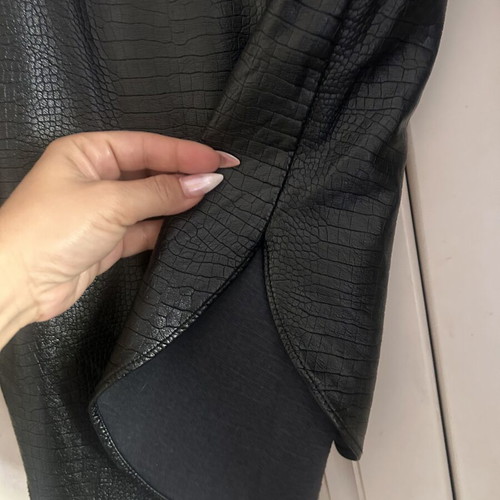 Zara vintage crocodile leather shirt, black, size S