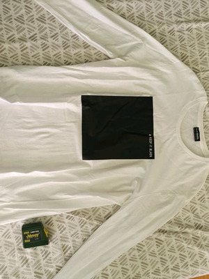 Bodytalk men's thin long-sleeve shirt like new, black and white, size M