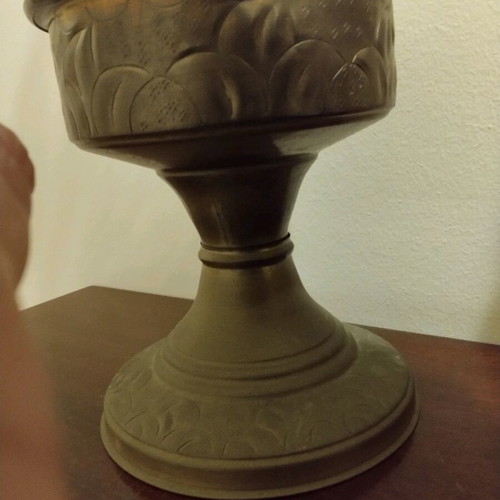 Handmade Athithinos brass lamp like new with wick