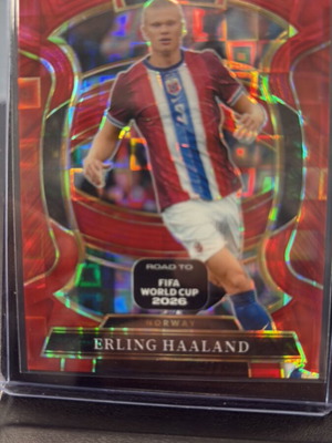 Panini Select Road To World Cup 2025-26 Erling Haaland #9 Red Pandora card