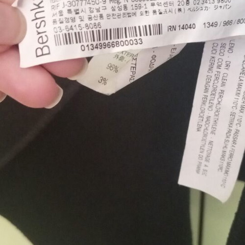 Bershka coat with long collar like new, black, size M