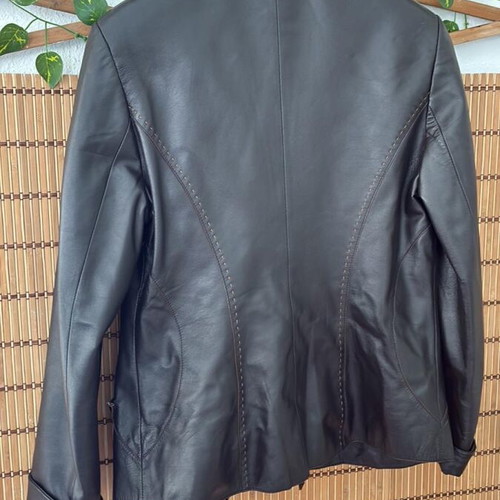Women's leather jacket black XL like new