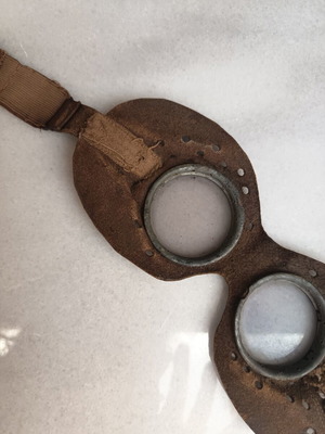 Authentic World War II military motorcycle goggles
