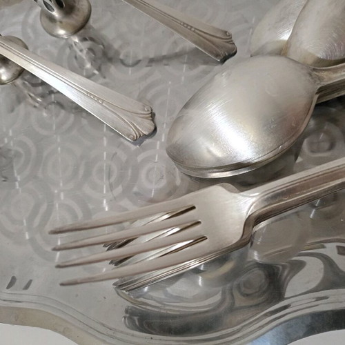 Silver-plated Cutlery Set 27 Pieces E.P.N.S USA Vintage Unused