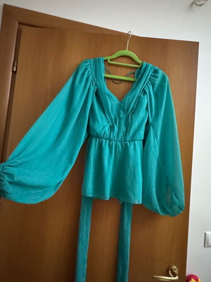 BSB blouse with sleeves new, turquoise, size L