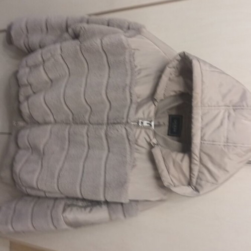 Guess women's fur jacket beige like new, size L