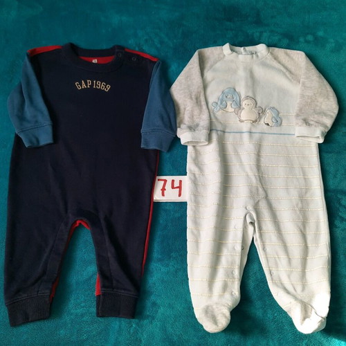 Baby clothes used, pack of 44 for boy 6-9 months size 74 cm