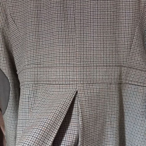 Zara checked mid-length jacket size L like new, beige brown