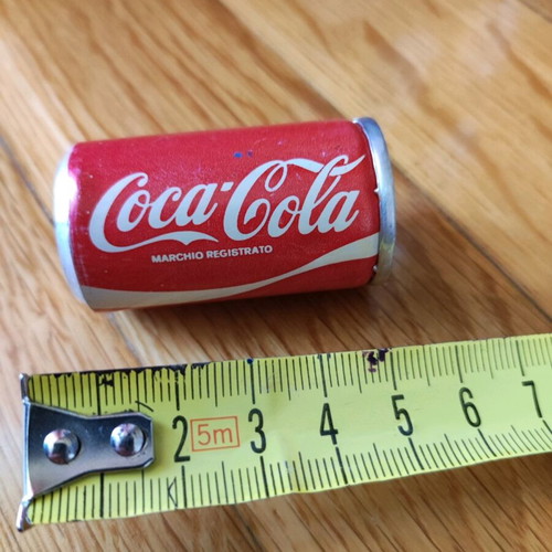 Coca Cola miniature can used, Italian made, 5cm