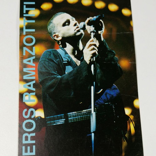 Collectible Eros Ramazzotti postcard used, Heroes Publishing Ltd.