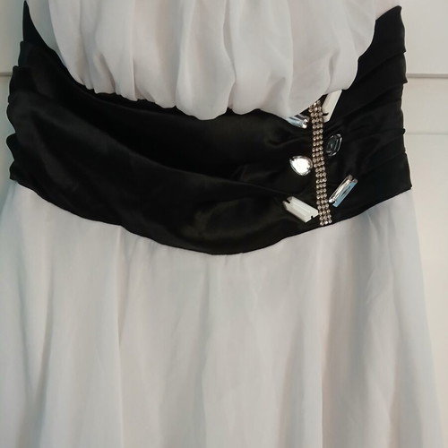 Paranoia strapless dress like new, black and white, size M