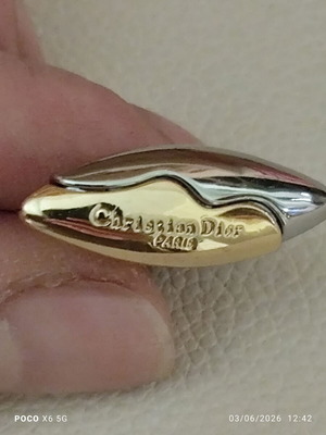 Christian Dior ring new, silver and gold, size 57