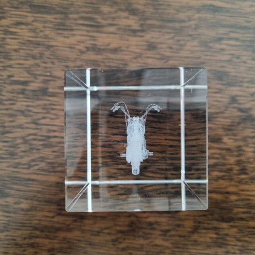 Decorative crystal with 3D motorcycle engraving new