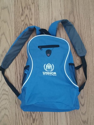 UNHCR Collectible Backpack New, Blue with White Accents