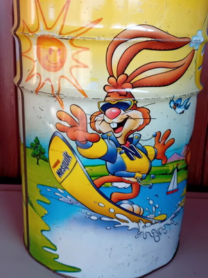 Nesquik Collectible Metal Tin 1990 Used