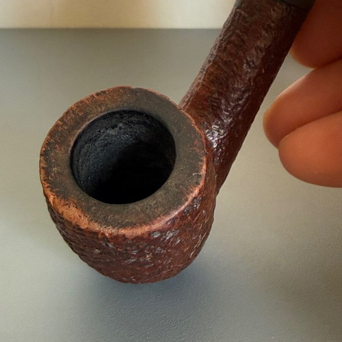 Duncan Sandblast A 47 Bent Billiard Briar Tobacco Pipe used, vintage