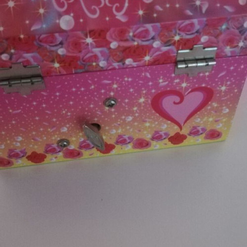 Disney Cinderella Music Jewelry Box like new with mirror and rotating figure