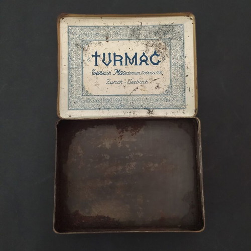 Turmac Hassan tin cigarette box 1920s
